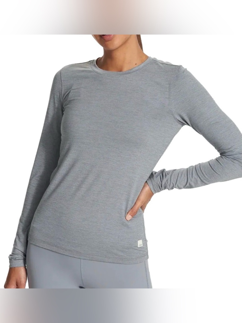 Vuori WOMEN'S LONG SLEEVE LUX CREW Large Grey